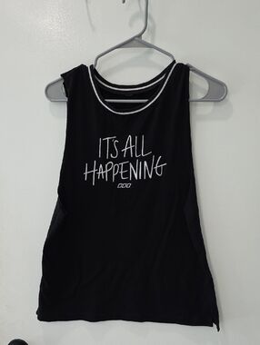 Lorna Jane Black Tank with White Script